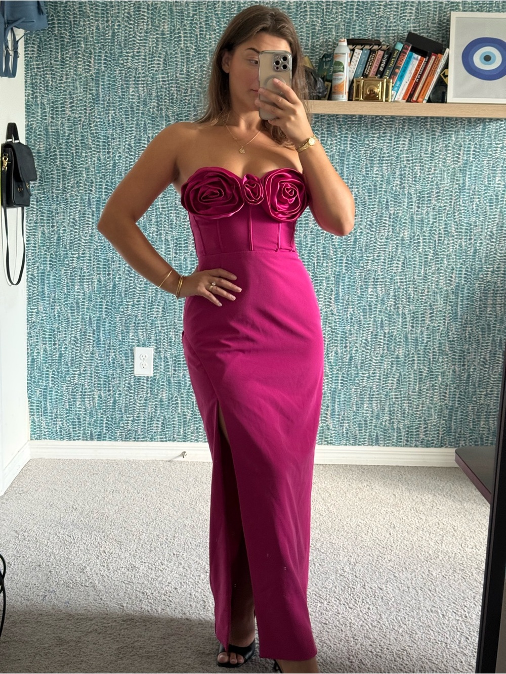 Monique Lhuillier Stella Strapless Maxi Gown